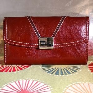 Nine West|Designer|Leather|Purse|7.5X4.0|Coins-Notes-Cardholder|